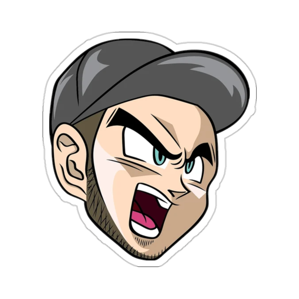 Frankie Head Sticker mockup